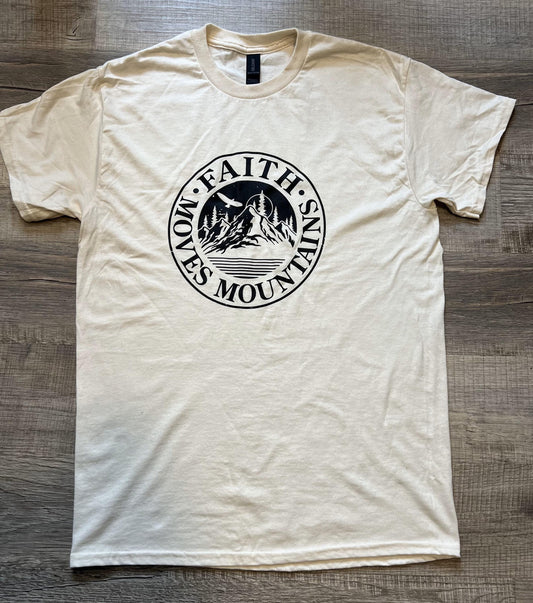 Matthew 17:20 Faith Moves Mountains Christian T-Shirt